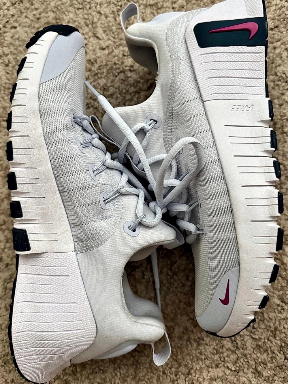 Nike Free Metcon 6 'Football Grey Hot Fuchsia sz 7 casual sporty gym outdoors 75